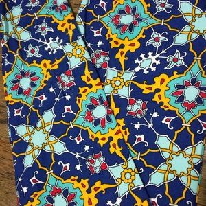 Agnes & Dora Leggings Size S L Baby Suede Mosaic Print N…